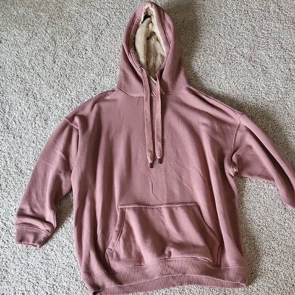aerie Tops - Mauvey Taupe Color Hooded Sweatshirt
